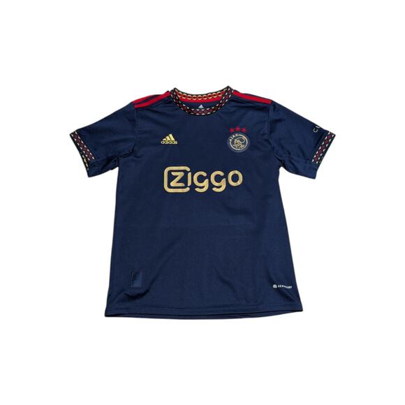 adidas AJAX Amsterdam Soccer Jersey Futbol Football Ziggo Away Gold Mens Medium - Picture 1 of 8